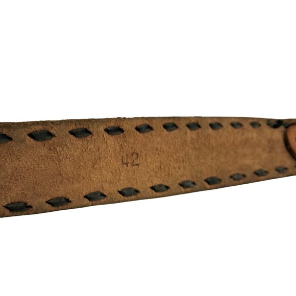 Washington Fire Fighters Belt Buckle & Tooled Leather Belt Vintage Siskiyou Buck - Picture 10 of 10